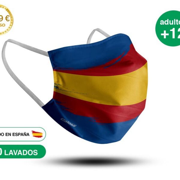 Mascarilla Azul con Bandera