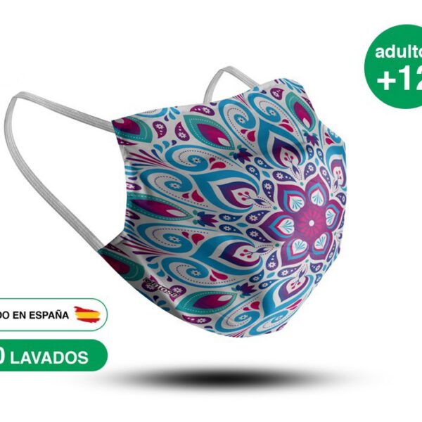 Mascarilla Mandala Azul