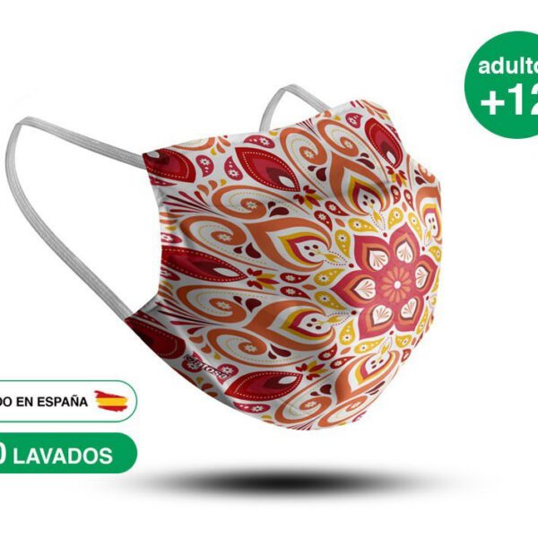 Mascarilla Mandala Naranja