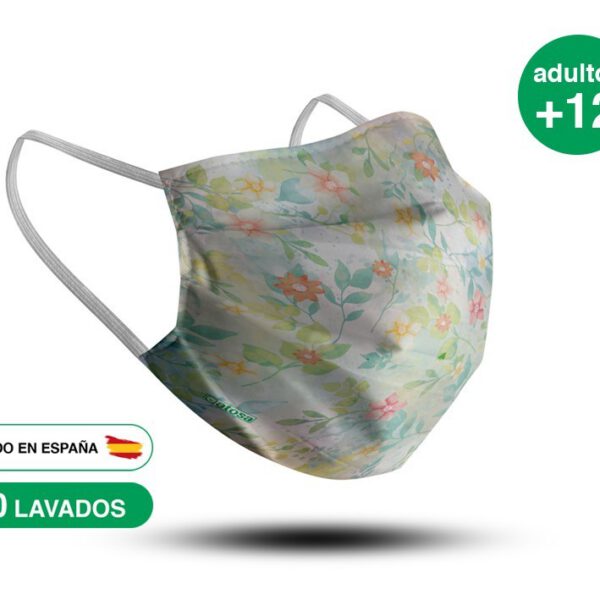 Mascarilla Lavable Flores