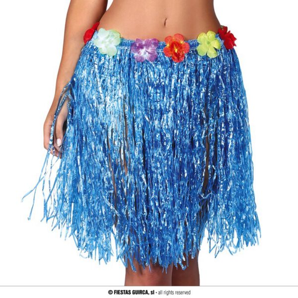 Falda hawaiana azul
