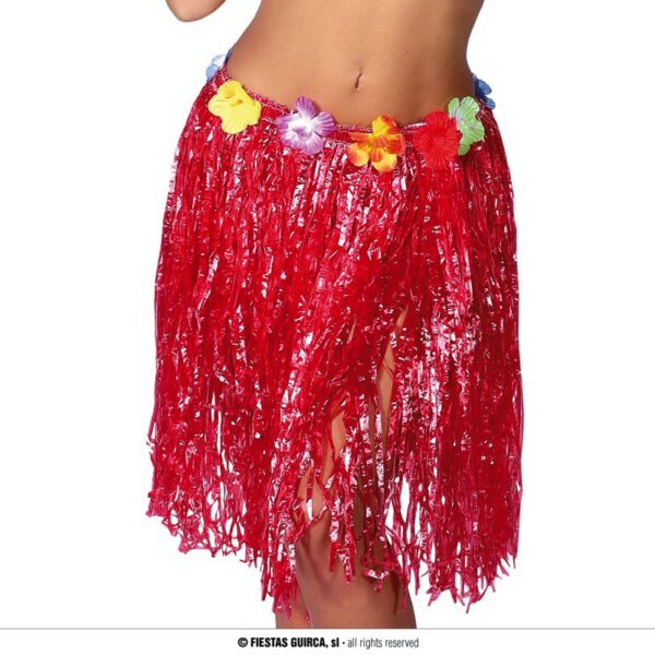Falda Hawaiana roja