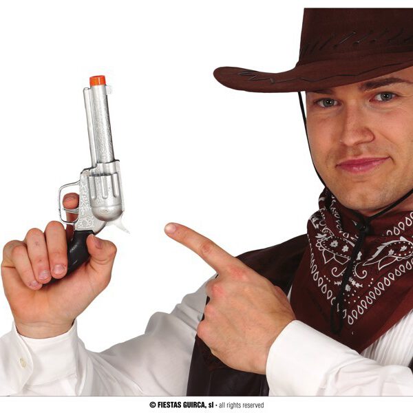 Pistola vaquero plata