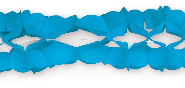 Guirnalda de papel azul celeste
