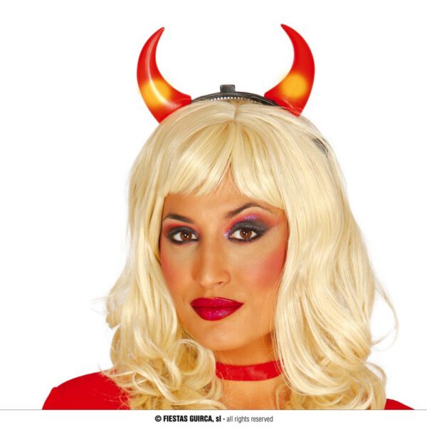 Cuernos de diabla con luz