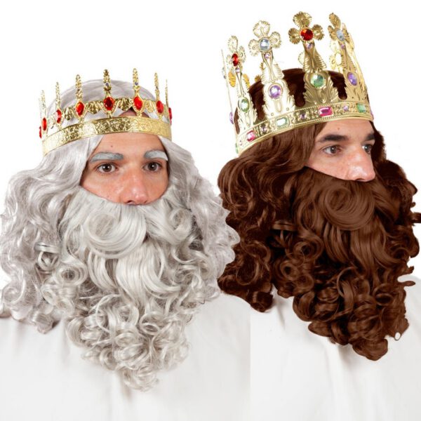 Peluca y Barba rey lujo