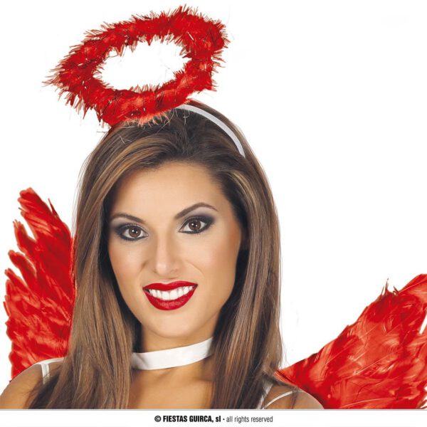 Diadema angel rojo