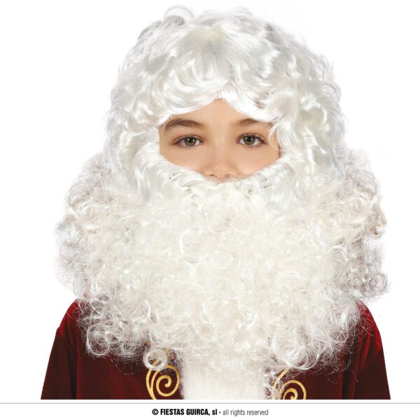 Peluca y barba Papa noel Infantil