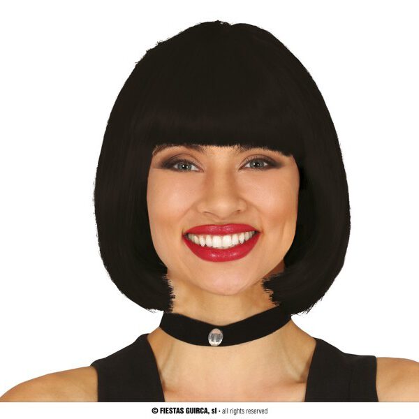 Peluca melena negra