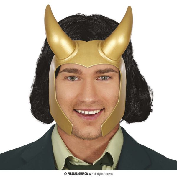 Casco dorado de  superhéroe
