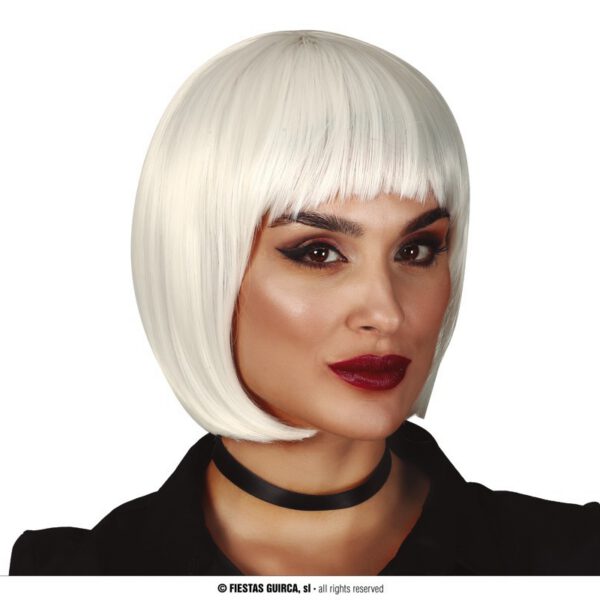 Peluca Blanca Media Melena