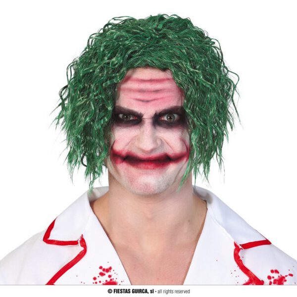 Peluca payaso verde