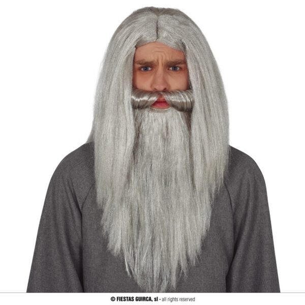 Peluca y Barba Gris