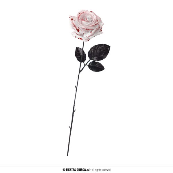 Flor blanca con sangre