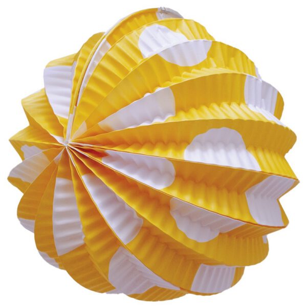 Farol andaluz amarillo lunar grande blanco 12 unidades