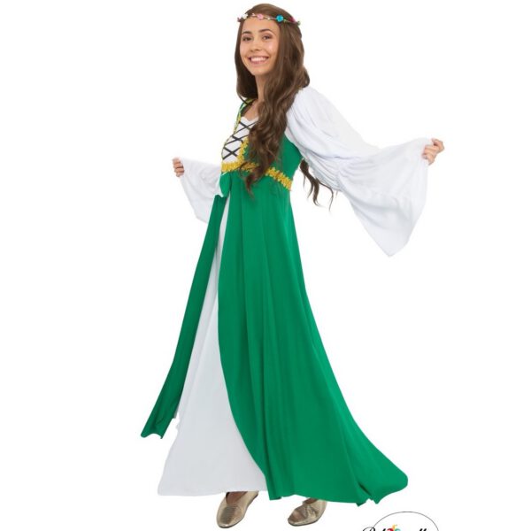 Disfraz de Dama medieval Verde