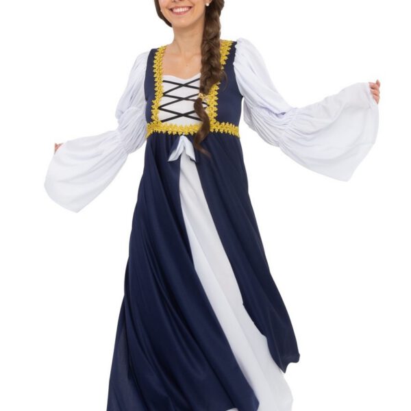 Disfraz de Mujer medieval Azul