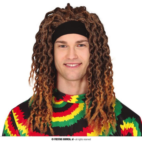 Peluca rasta con cinta