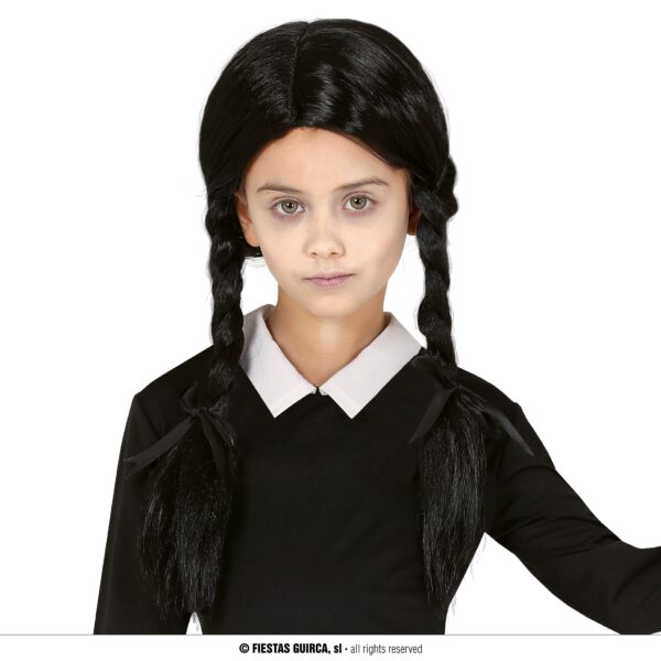 Peluca con trenzas infantil