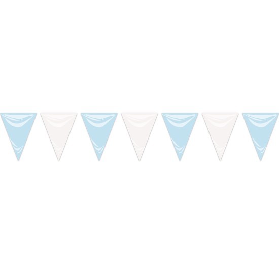 Bolsa Bandera triangular azul bebe y blanca