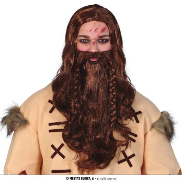 Peluca y barba vikingo