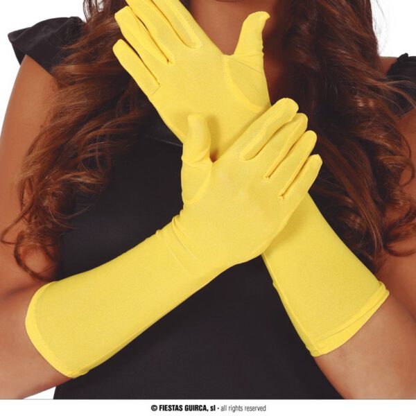 Guantes largos amarillos