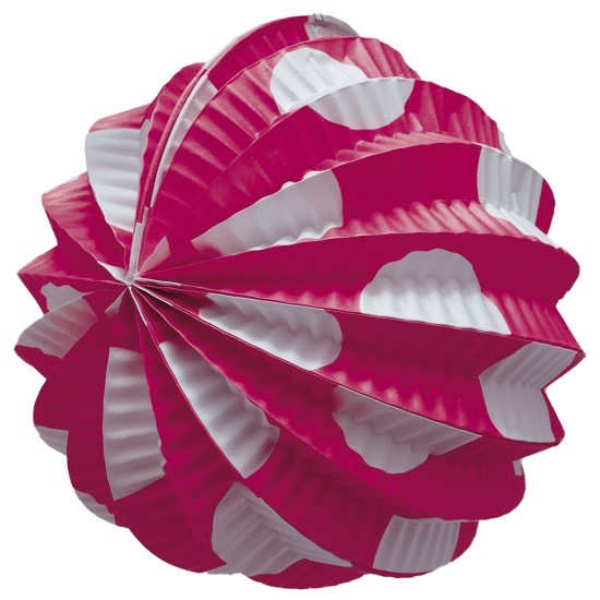 Farol fucsia lunar blanco grande