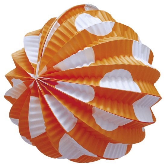 Farol naranja con lunar blanco maxi