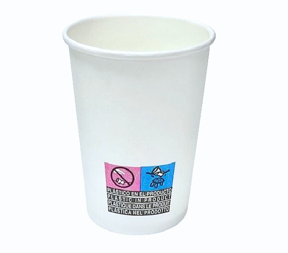 Vaso cartón blanco