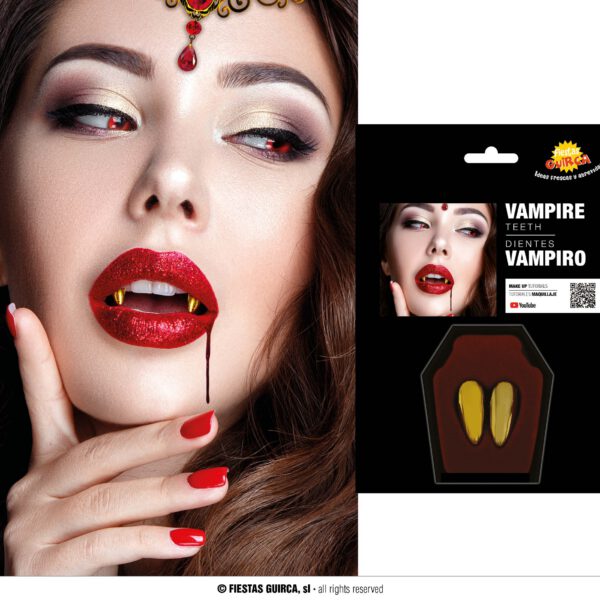 Colmillos vampiro oro