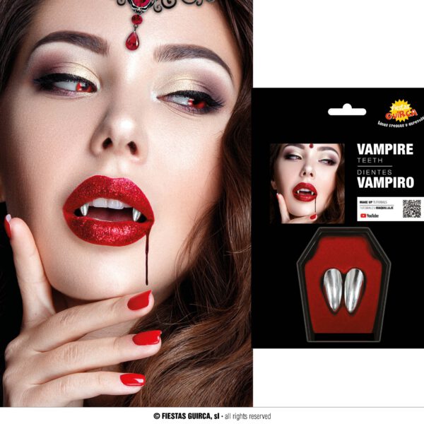 Colmillos vampiro plata
