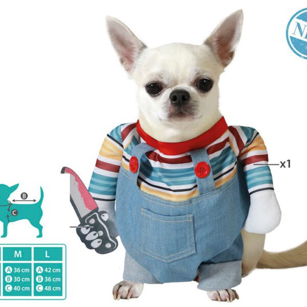 Disfraz de Muñeco diabolico para mascotas