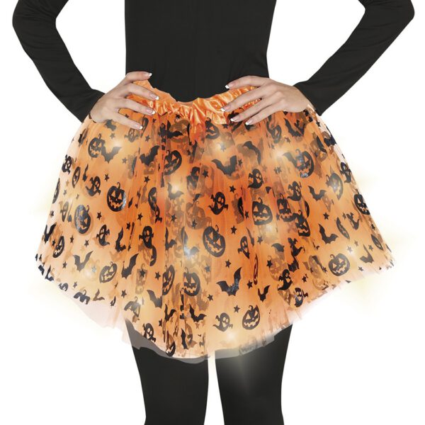 Tutu calabazas naranja con luz