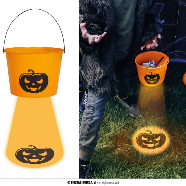 Cubo calabaza con luz