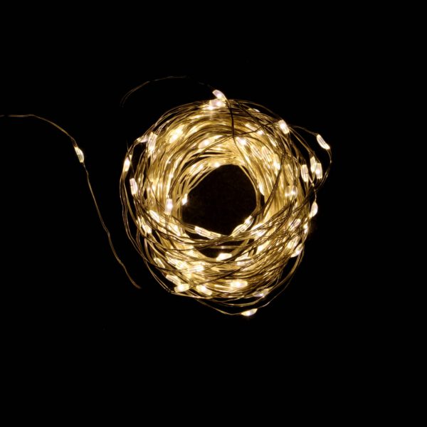 Hilo 20 metros 200 led blanco calido
