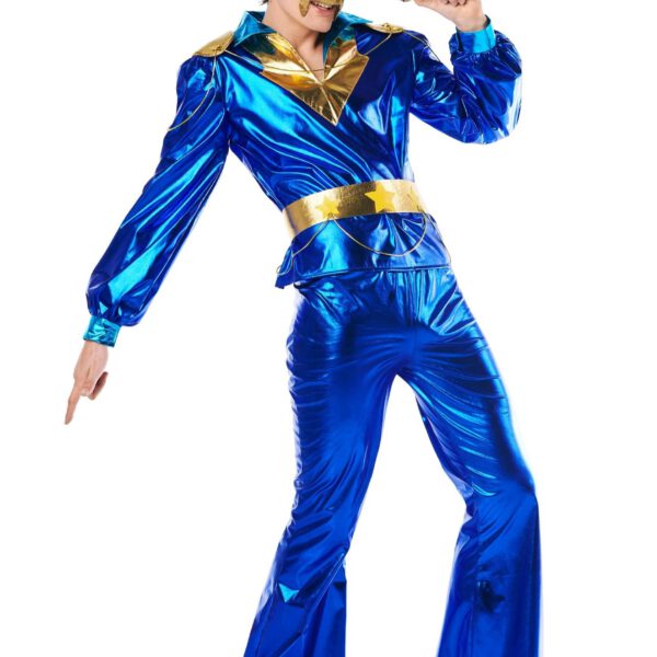Disfraz de Disco azul hombre