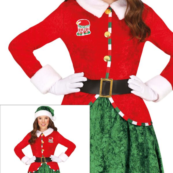 Disfraz de Ayudante de Santa niña