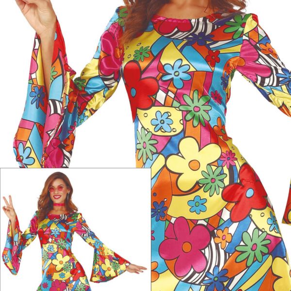 Disfraz de Hippie Flower Mujer