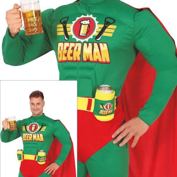 Disfraz de hombre super cerveza