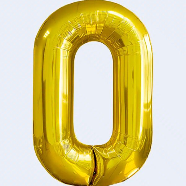 Globo numero 0 oro