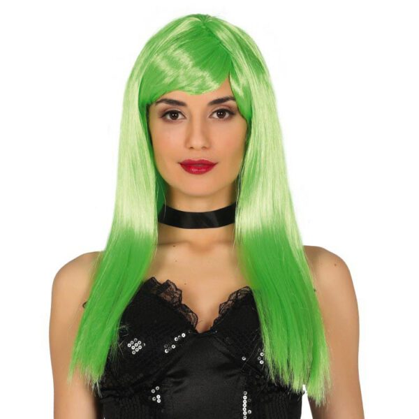 Peluca melena verde