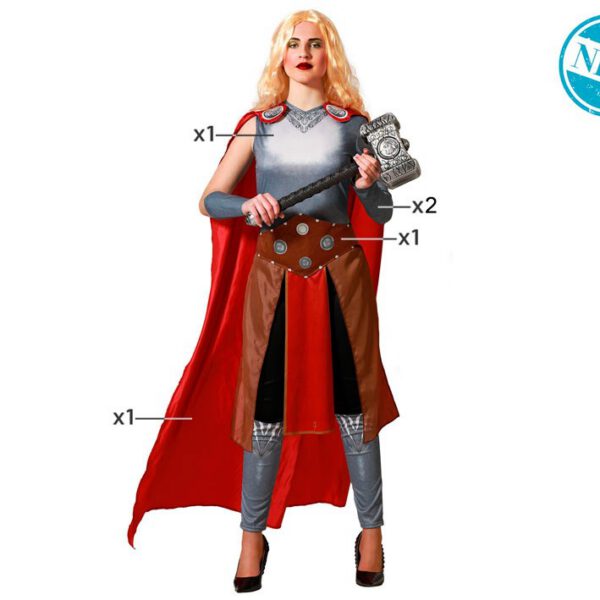 Disfraz de diosa del trueno para mujer