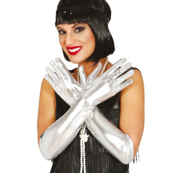 Guantes largos Metalizados