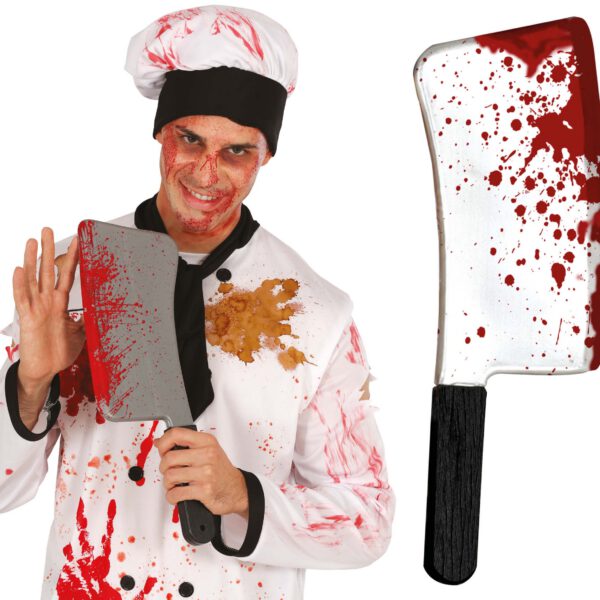 Cuchillo carnicero con sangre