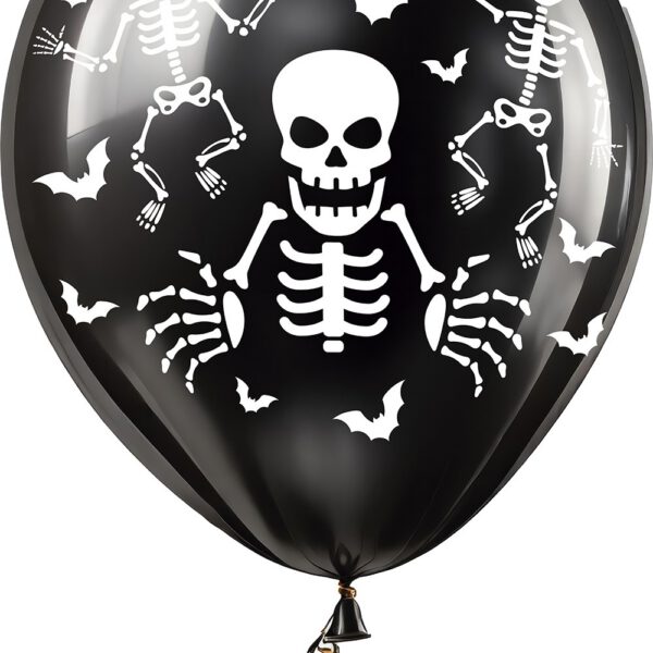 Globos negros esqueleto
