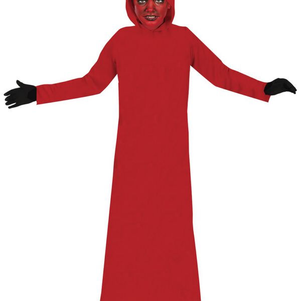 Túnica roja con capucha infantil