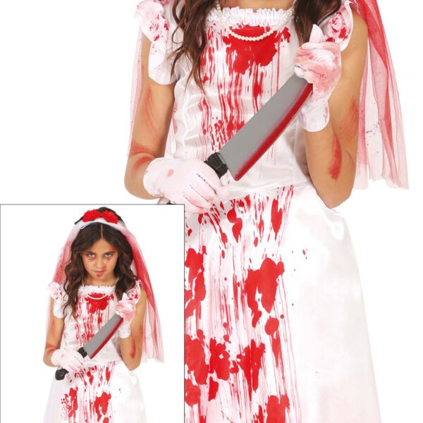 Disfraz de novia terror infantil
