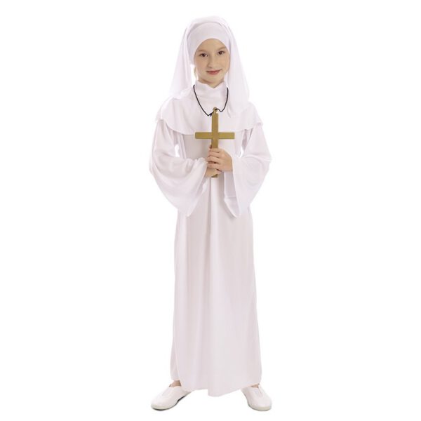 Disfraz de monja blanca infantil