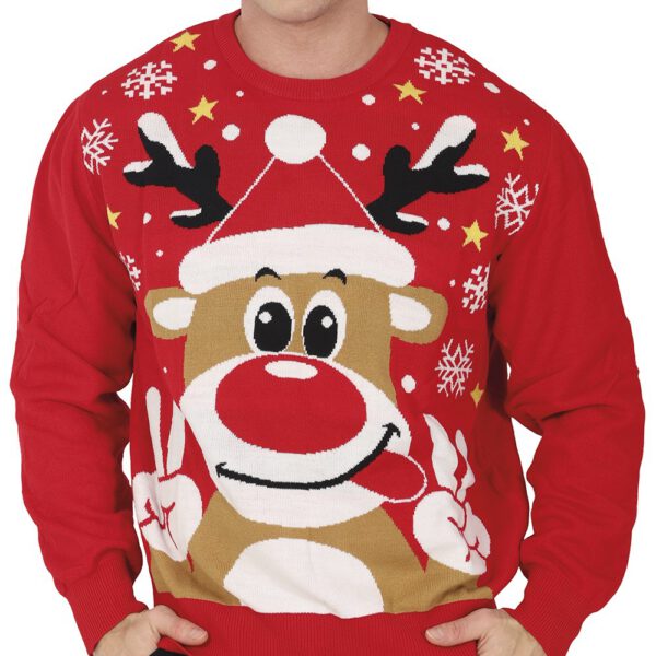 Jersey navidad reno para hombre