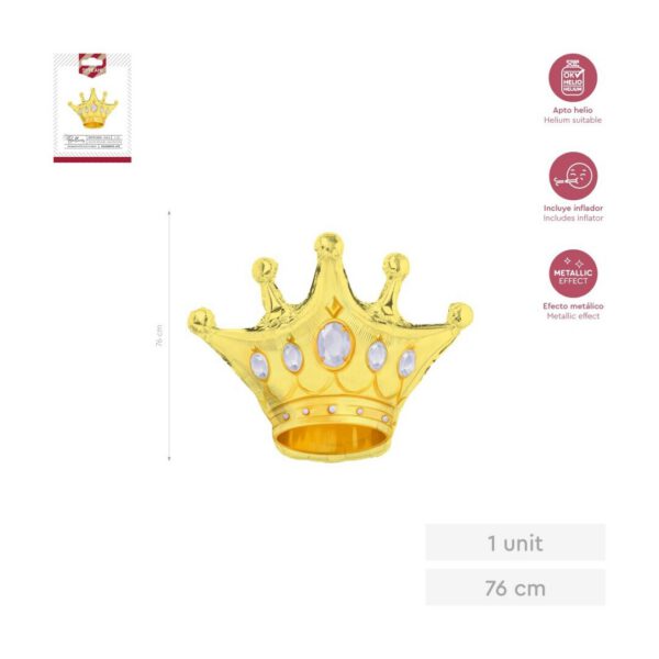 Globo corona oro 76 cm